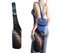 NWTRJ Dragon Sac de yoga long fourre-tout avec grande poche latérale pour tapis de yoga Compatible avec la plupart des tailles de tapis