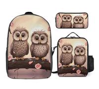 NWTRJ Ensemble sac à dos 3 pièces avec sac à déjeuner et trousse à crayons, sacs pour ordinateur portable de voyage, sac à dos décontracté léger pour homme et femme, style, taille unique, Style :,