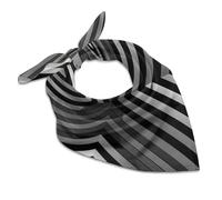 NWTRJ Foulard carré à rayures noires et blanches imitation soie, foulard carré en satin, léger, tendance, bandana pour femmes, style, 45,7 x 45,7 cm