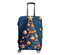 NWTRJ Gifts Under The Christmas Tree Housse de bagage de voyage élastique lavable anti-poussière anti-rayures Convient aux bagages de 48,3 à 81,3 cm, S