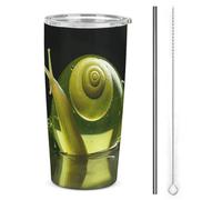 NWTRJ Gobelet isotherme en acier inoxydable de 591 ml avec couvercle et paille pour café, thé, boissons