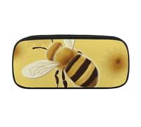 NWTRJ Honey Bee Trousse à crayons en cuir imperméable de grande capacité pour homme et femme, Style :, Taille unique