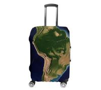 NWTRJ Housse de bagage de voyage avec image satellite d'Amérique du Sud, élastique, lavable, anti-poussière, anti-rayures, convient aux bagages de 48 à 81 cm, Style :, S