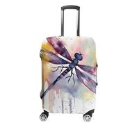 NWTRJ Housse de bagage de voyage colorée libellule élastique lavable housse de valise housse anti-poussière anti-rayures protection pour valise de 48,3 à 81,3 cm, M