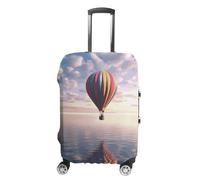 NWTRJ Housse de bagage de voyage en montgolfière au-dessus de la mer, élastique, lavable, résistante à la poussière, anti-rayures, convient aux bagages de 48,3 à 81,3 cm, L