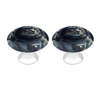 NWTRJ Lot de 2 boutons d'armoire de cuisine ronds de style moderne pour la maison, le bureau, la cuisine