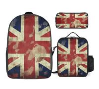 NWTRJ Sac à dos vintage 3 pièces avec sac à déjeuner et trousse à crayons, sacs pour ordinateur portable de voyage, sac à dos décontracté pour femme et homme, style, taille unique, Style :, Taille