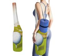 NWTRJ Sac de golf pour tapis de yoga, sac fourre-tout long avec grande poche latérale pour tapis de yoga, compatible avec la plupart des tailles de tapis