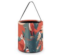 NWTRJ Sacs à friandises ou tours d'Halloween de taille unique, portable, réutilisable, seau à bonbons d'Halloween, sac fourre-tout avec poignées pour fournitures de fête d'Halloween, style, taille