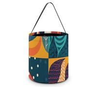 NWTRJ Sacs à friandises ou tours d'Halloween de taille unique, portable, réutilisable, seau à bonbons d'Halloween, sac fourre-tout avec poignées pour fournitures de fête d'Halloween, style, taille