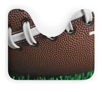 NWTRJ Tapis de toilette en forme de U ultra doux et super absorbant en microfibre antidérapant avec lacets de football américain pour salle de bain et WC