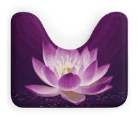 NWTRJ Tapis de toilette ultra doux et super absorbant en microfibre antidérapant en forme de U pour salle de bain et WC Violet