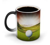 NWTRJ Tasse à café sport de golf de 325 ml - Tasse à café amusante en céramique sensible à la chaleur - Changement de couleur - Pour la maison, le bureau, les voyages