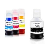 Nwynkadez Encre de Recharge à Base d'eau Compatible pour imprimantes GI50, GI-50, GI 50, 60, 70, 80 et 90. Fonctionne avec Les modèles G5050, G6050 et G7050.(1 Set 4pcs)