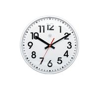 NX-7308WI Horloge murale NXT Diam. 26cm plastique blanc, cadran blanc