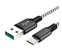 NXACETN Cable De Charge Rapide De Type C, Cordon De Transfert De Donn¨¦ES Tress¨¦ en Nylon Compatible avec Oppo FINDX VOOC Noir
