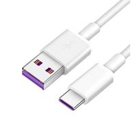 NXACETN Cable De Charge Rapide Rapide 5A, Cable De Synchronisation De Donn¨¦es Superbe De T¨¦l¨¦phone USB De Type C Compatible avec Huawei Blanc 0,5 M