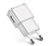 NXACETN Chargeur De T¨¦l¨¦phone USB Unique 5V Portable De Voyage d'alimentation De Prise De L'UE Compatible avec Android blancNone * Prise UE