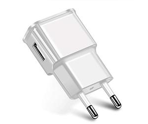 NXACETN Chargeur De T¨¦l¨¦phone USB Unique 5V Portable De Voyage d'alimentation De Prise De L'UE Compatible avec Android blancNone * Prise UE