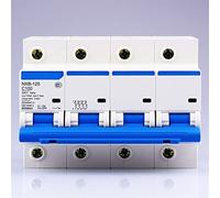 NXB-125 4P AC 230/400V interrupteur principal d'alimentation domestique 63 80 100 125A interrupteur d'air à courant élevé DZ158 1 pièces Interrupteur automatique (Color : 80a, Size : 4)