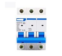 NXB-63 3P AC 230/400V Miniature Circuit Breaker DZ47 C Style Air Switch C 6 10 16 20 25 32 40 63A Overload Protector, Pièces(100A)