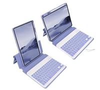 NXCVBNKZJ kuaijiexiaopu Étui de Protection en Cuir for Clavier magnétique QWERTY, adapté à l'iPad Mini 7 2024/mini6 2021-8.3 Pouces Universel(Light Purple)