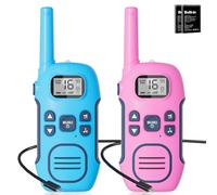 NXGKET Talkie Walkie pour Enfants Adultes, Takie-Walkie Longue Portée 5 km, Rechargeable 16 Canaux Radio avec Batterie Li-ION 1200 mAh Câble USB-C VOX pour Camping, Randonnée, Jouet, Lot de 2