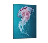 NXIYUHA Poster d'animaux marins méduses pour aquarium Musée marin Peinture décorative sur toile 60 x 90 cm