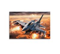 NXIYUHA Poster JAS 39 Gripen Avion de chasse Avion de chasse décoratif Impression sur toile 30 x 45 cm