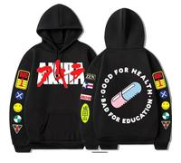 NXKAFAH Sweat à Capuche Homme Science-Fiction Suspense Anime Akira imprimé Automne et Hiver extérieur Adulte Confortable Pull Ample Sweat à Capuche