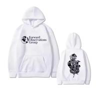 NXKAFAH Sweat à Capuche imprimé Double Face Gbrs Forward Observations Group Motif crâne d'horreur et Mort Style Vintage Oversize.