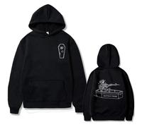 NXKAFAH Sweat à Capuche imprimé Forward Observations Group Battle Tribe from The Grave Pull Over Hoodie Vintage Skeleton Hoodies Male Oversweat-Shirt