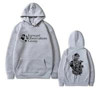 NXKAFAH Sweat à Capuche Vintage décontracté pour Homme, imprimé Recto Verso, Motif tête de Mort, Gbrs Forward Observations Group