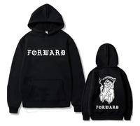 NXKAFAH Sweat à Capuche Vintage Forward Observations Group Death Horror Skeleton Graphic pour Homme Style Rock Oversize en Coton.