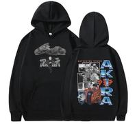 NXKAFAH Sweat-Shirts à Capuche Neo Tokyo Anime Akira inspirés du Film de Science-Fiction et d'animation Shotaro Kaneda pour Hommes et Femmes Style décontracté et Ample.