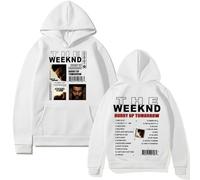 NXKAFAH TheWeeknd-He Weeknd Hurry Up Tomorrow Nouvel Album Sweat à Capuche imprimé Hip Hop Rock Sweatshirt Sweat-Shirt décontracté pour Hommes