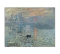NXMYDBD Claude Monet, Impression soleil levant, toile, peinture, affiche, décoration murale, décoration d'intérieur (80 x 120cm), sans cadre