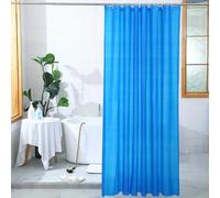 NXMYDBD Rideau de Douche de Salle de Bain Moderne et Simple, Couleur Unie, Bleu, avec Crochets en Plastique 90x190cm/(WxH)