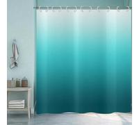 NXMYDBD Rideau de Douche dégradé Bleu-Vert Abstrait, imperméable et Moderne, avec Crochets 90x150cm/(WxH)