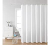 NXMYDBD Rideau de Douche en Tissu imperméable Blanc - Doublure de Rideau de Douche Simple et Douce de qualité hôtelière, légère, Lavable en Machine - avec Crochets 90x170cm/(WxH)