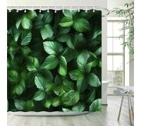 NXMYDBD Rideau de Douche Jungle Leaf - Imperméable, avec Un Motif de Verdure Tropicale luxuriante pour Une décoration de Salle de Bain vibrante et fraîche, avec Crochets 133x220cm/(WxH)