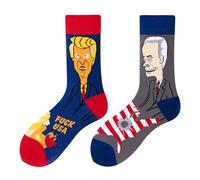 NxnChc Chaussettes Drôles Pour Femmes Et Hommes Unisexe Multi Motifs États-Unis Animaux Nourriture Sport Art Coton Cadeau Design Asymétrique Gauche-Droite