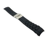 NXNONEPD 16 mm 18 mm 20 mm 22 mm 24 mm 26 mm Arc de silicone avec boucle et outil de fermoir en acier inoxydable pliant