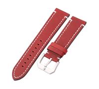 NXNONEPD 20 mm / 24 mm Femmes hommes vintage Véritable sangle de montre en cuir avec argent Pentagramme Boucle de broche