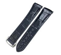 NXNONEPD 22 mm 21 mm 20 mm Nouveau tissu en nylon Cow Hide Composite Watch Band Ajustement pour Omega 300 Planet Ocean 600 Watch Socle