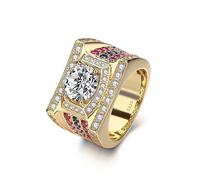 NXNONEPD 3CT Moissanite Anneaux de fiançailles pour les hommes Silver Silver Silver Round Coup D Couleur VVS1 Anneaux de diamant Moisanite Mémings de mariage pour hommes avec certificat