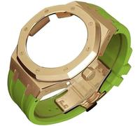 NXNONEPD 4rd Gen Mod Kit For GA2100 GA-2100 GA2110 Metal Watch Case Fluorine Rubber Strap Stainless Steel Bezel Rubber Sport Watchband