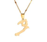 NXNONEPD Accessoires pour hommes et femmes La République d'Haïti Carte Pendant Collier Fashion Carte Heart Jewelry Wedding Anniversaire, Saint Valentin, Cadeau d'anniversaire de Noël
