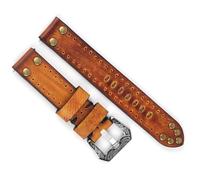 NXNONEPD ALMVIS Vintage Leather Handmade Watch Band 18mm 20mm 22mm 24mm Rivet Watchbands Carving Buckle Strap For Watches Accessorie Band replacement