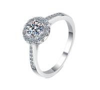 NXNONEPD Anneau de mariage Femmes blanches, 18K Anneaux de femmes Anneau de mariage avec un diamant diamant de laboratoire 0,3Ct Anneaux